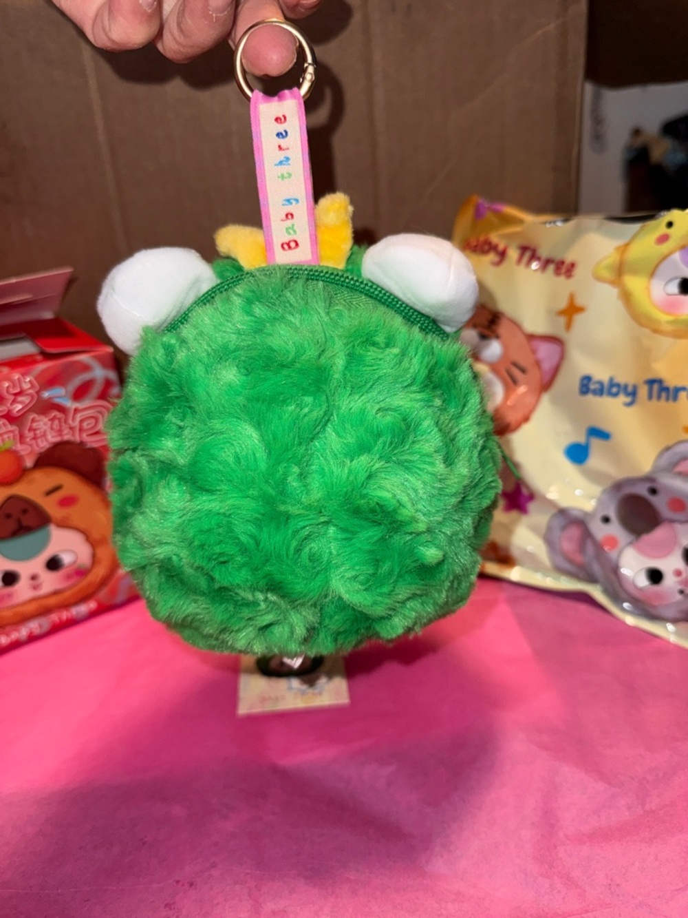 Baby Three Plush Zipper Bag CONFIRMED Frog CRYING EYES - Picture 5 of 9